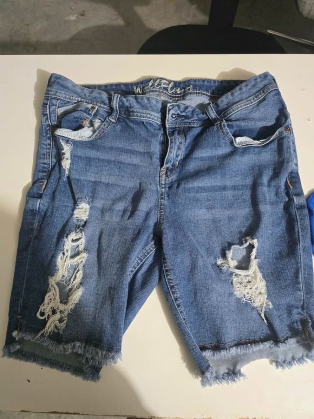 WallFlower Distressed Denim Shorts